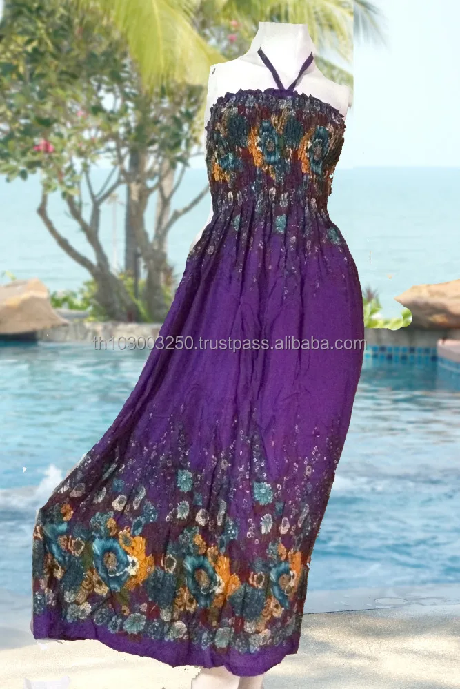 Floral Rainbow HIPPIE BOHO HAWAII BLOCK MAXI BABY DOLL beach long style girls kids children LONG DRESS