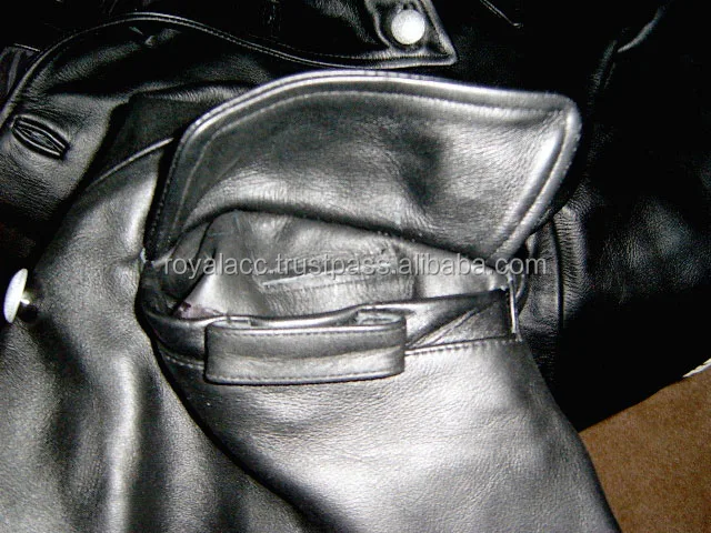 high quality customized Leather fur type great coat field grey wool jacket OEM long coat in black color filling material