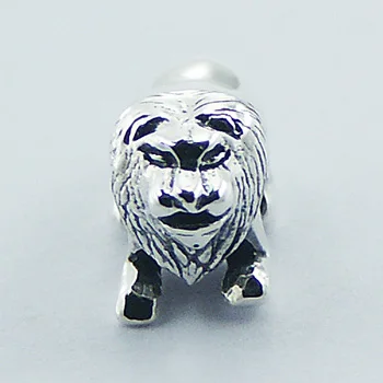 Ornate 925 Sterling Silver Lion Bead Leo Sign Zodiac Bead
