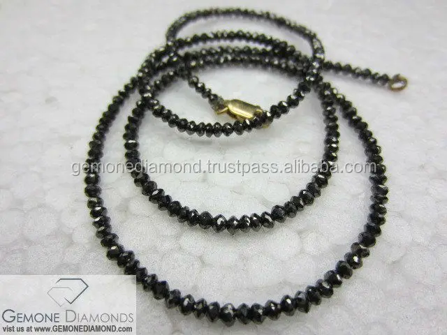 Natural Loose Black Diamonds Faceted Beads Strands from India,black diamond prices,Natural Diamond Beads