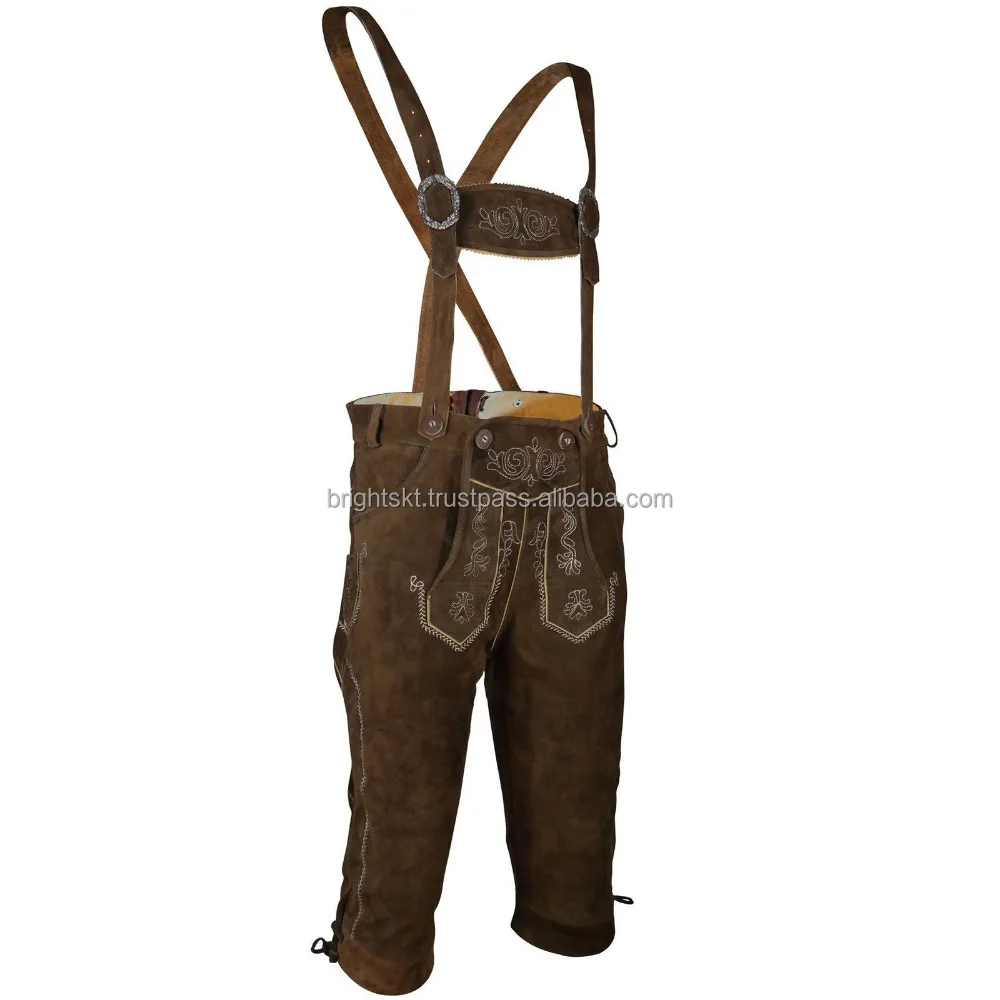 
Kniebund hosen Men ledersosen trachten lederhosen leather pants with suspenders (Bavarian Clothing) 