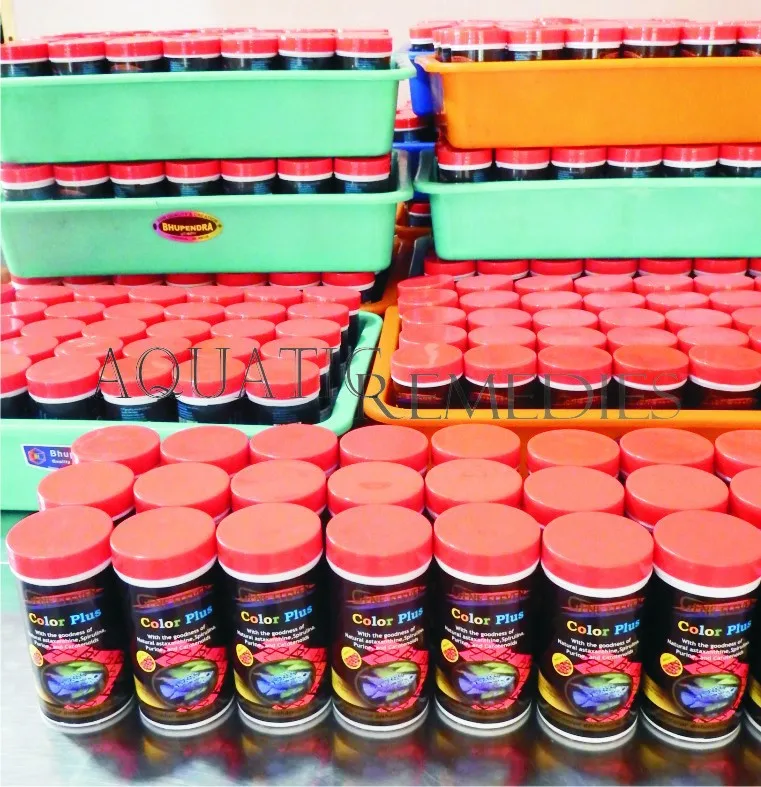 COLOR PLUS - Aquarium Fish Food / Natural multi-color enhancing fish feed formula effective on all aquarium fish