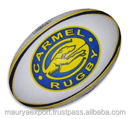 Professional Hand-Sewn Rugby Ball Promotional Merchandise Made of Latex Bladder Rubber for Training Use