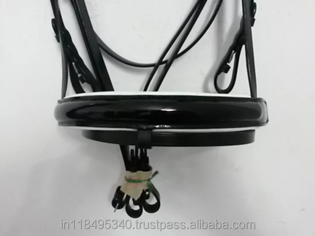 HIGH QUALITY GENUINE LEATHER BRIDLE WITH EMPTY CHANNEL AT BROW BAND AND WHITE PADDED