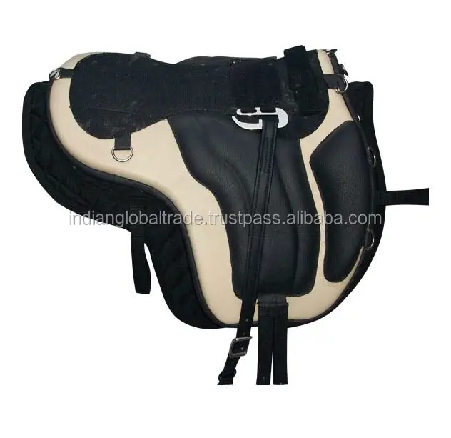 Индийское синтетическое седло без троса | Седло для упражнений для лошадей, седла для лошадей из синтетического волокна