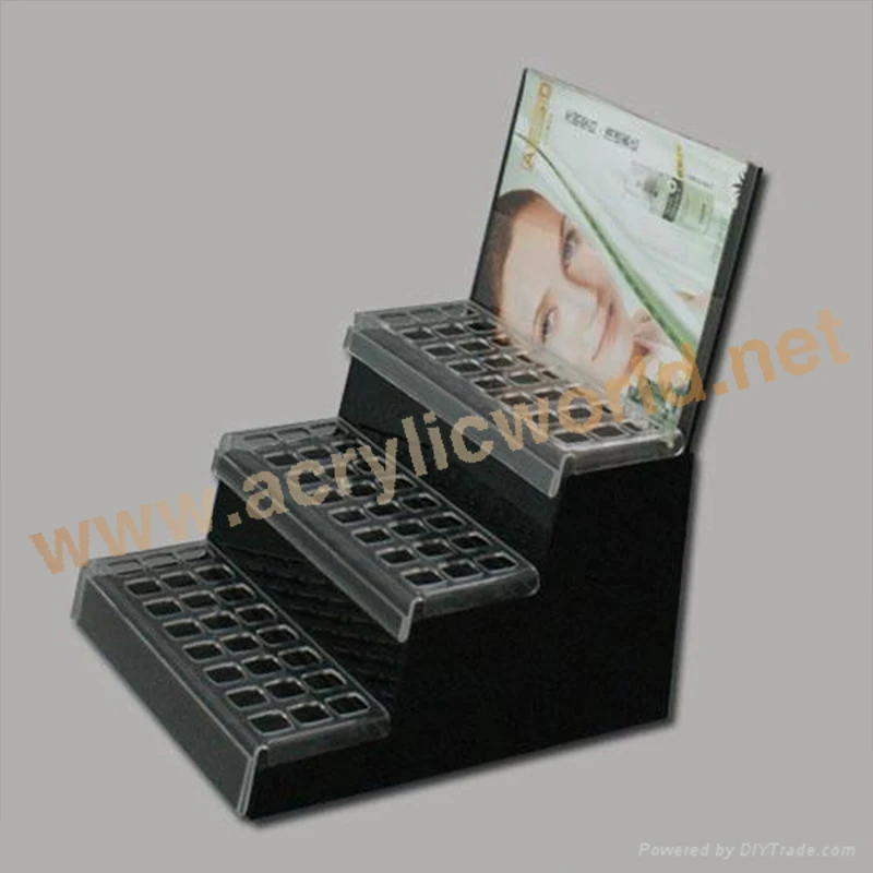 plastic display makeup tray/nail polish display/lipstick display stand