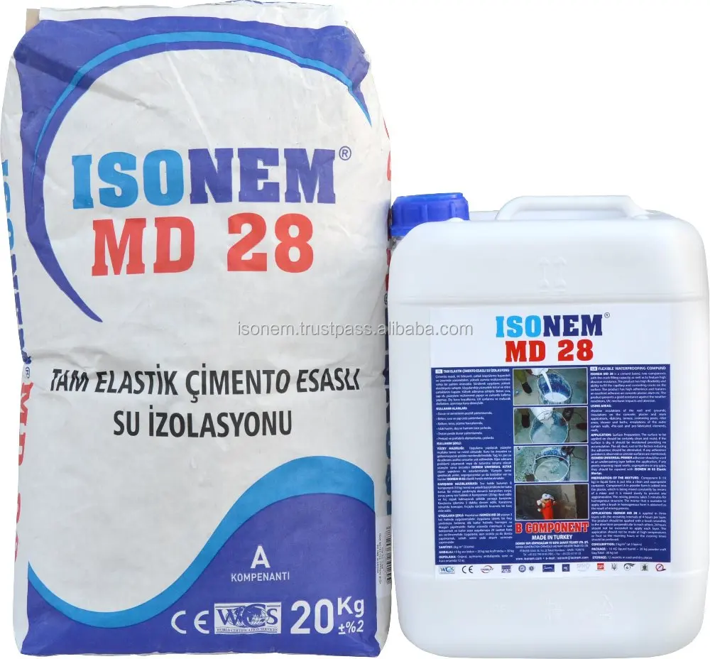 ISONEM CEMENT AND ACRYLIC BASED TWO COMPONENTS FLEXIBLE WATERPROOFING MATERIAL FOR BASEMENT, ROOF, POOL, WET AREA