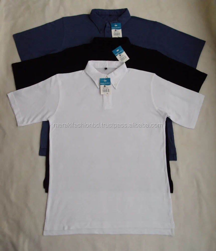 Cheap New Customs Plain design 100% Cotton Pique Wholesale, Brand New Polo T-Shirt from Bangladesh