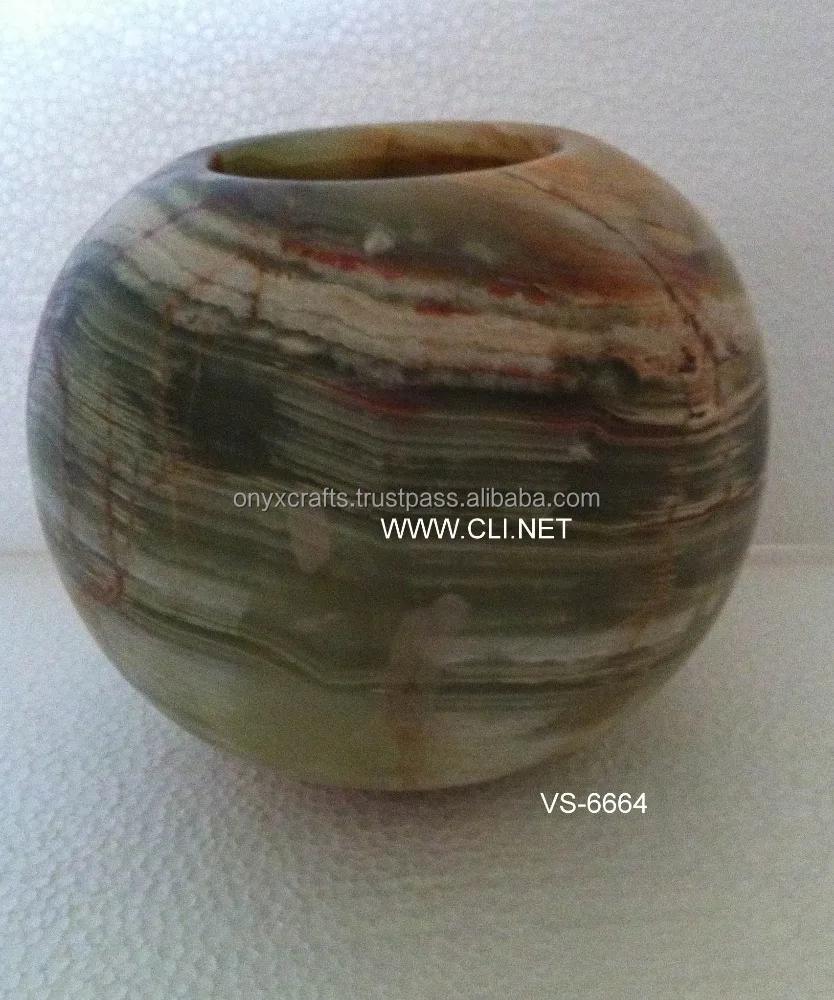 Multi Green Onyx Flower Vases and Pot