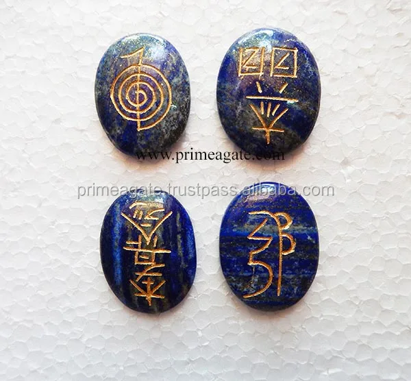 2021 Lapis Lazuli Oval Shape Reiki Set | Healing Crystal