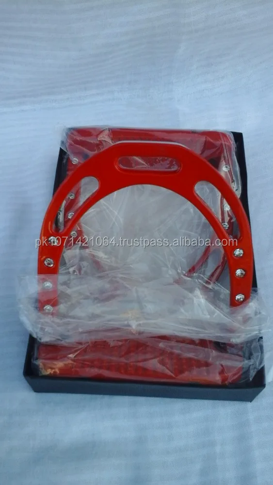 HORSE JIN ALUMINUM LIGHT WEIGHT STIRRUPS WITH CRYSTALS WITH VERITY  OF COLOR