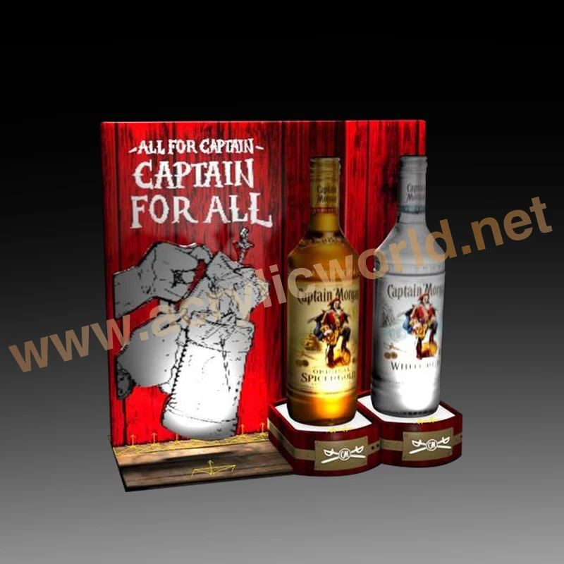 bottle glorifier display rack Acrylic Beer Wine Bottle Classic Malt Whisky Glorifier Display Stand Led Base Bottle Glorifier