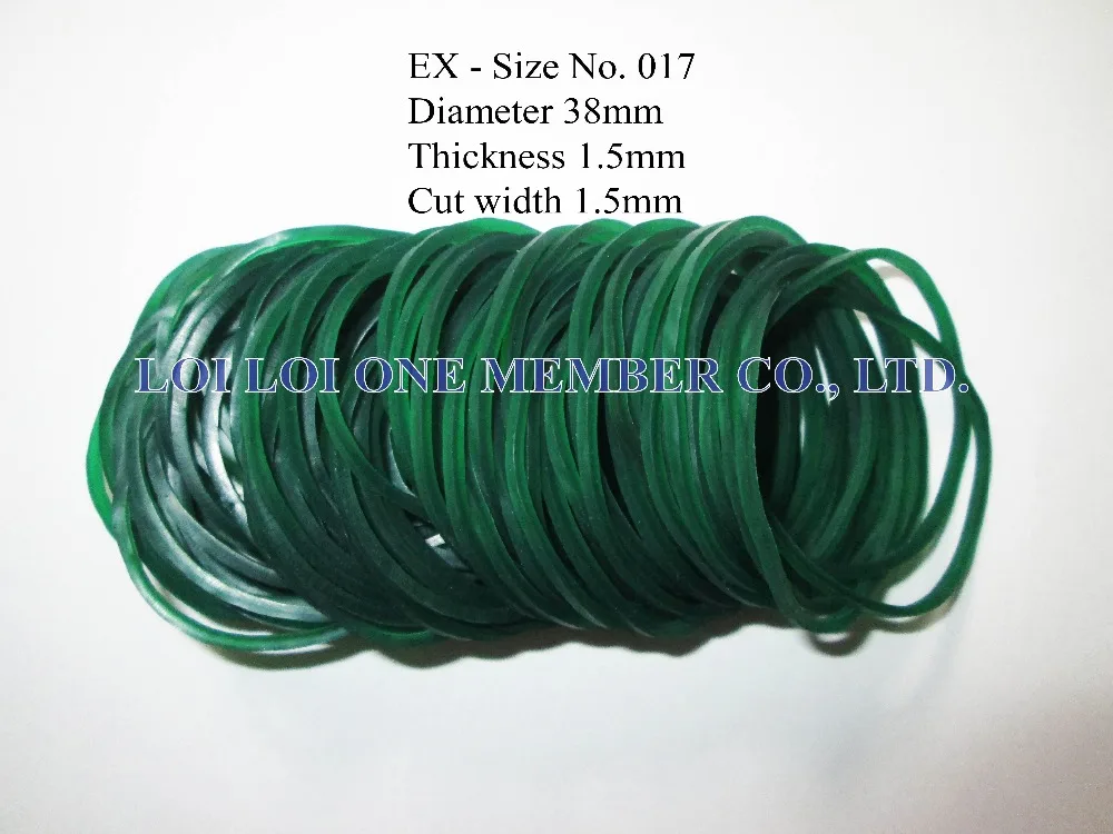 25mm Transparent Green Rubber Band for Vegetables Eco-friendly and elastic / Special size 25*2*2 very strong rubber band