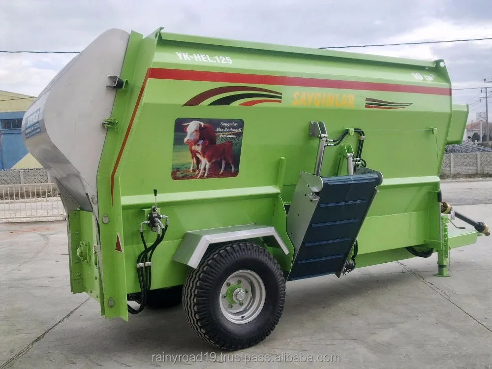 10m3 Feed Mixer Wagon Horizontal Auger High Quality  Animal Feed Pellet Machine for Farms