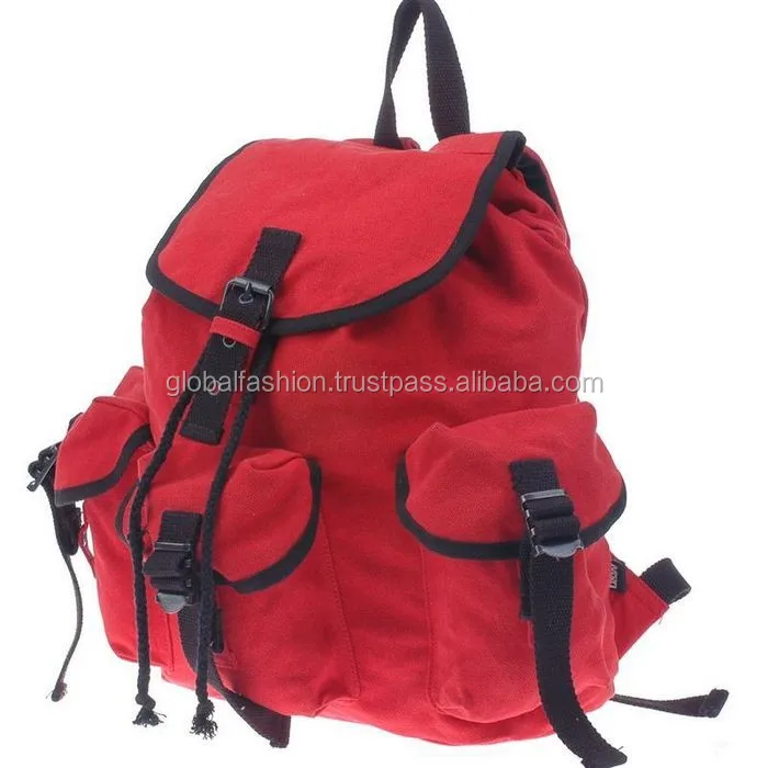 Eco-friendly OEM/ODM wash outdoor recycled canvas vintage retro backpack