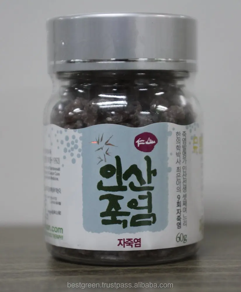 Genuine Bamboo Salt Purple Bamboo Salt 3, 9 times burned Bamboo Salt ( Crystal and Powder )