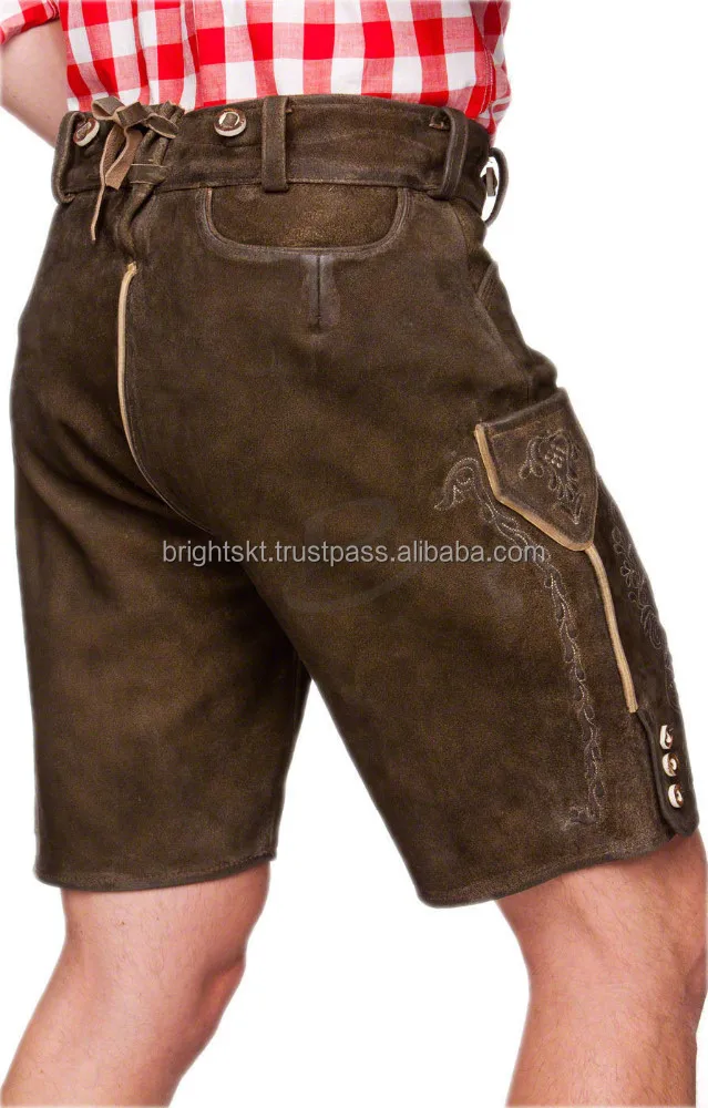 Authentic Lederhosen German Lederhosen Outfit Bavarian Clothing, BERGKRISTALL dark brown (Traditional Wear) customized option