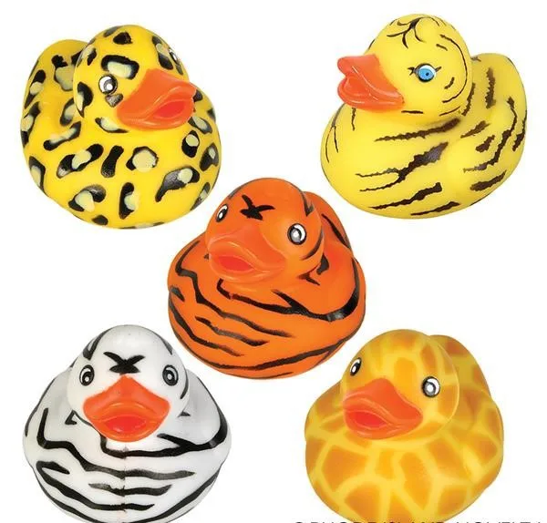 SAFARI PRINT RUBBER DUCK