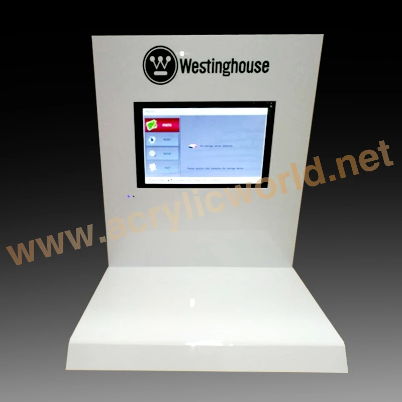 acrylic counter display for camera with LCD accessories display counter