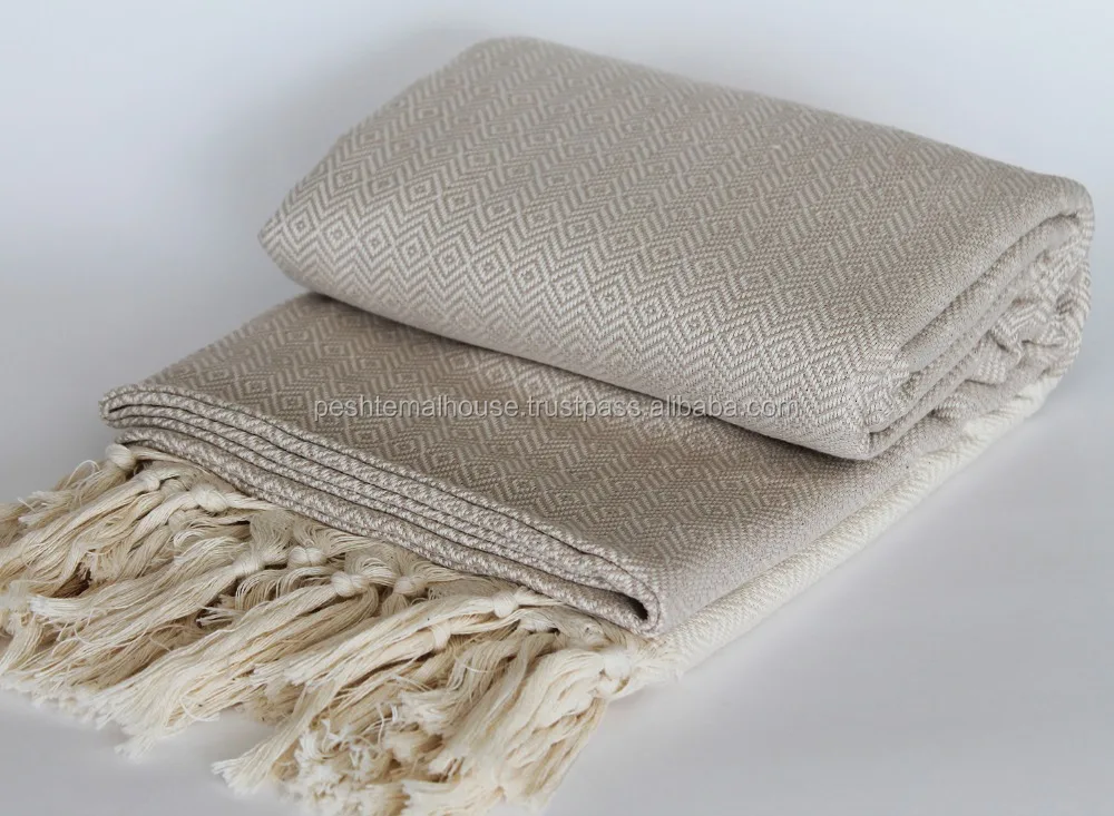 Diamond Blanket & Throw Turkish Cotton Towel Blanket Manolia Picnic Wholesale 100% Cotton 140*230 1100 GR