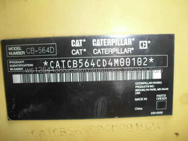 second-hand caterpillar CB564D road roller with good working condition