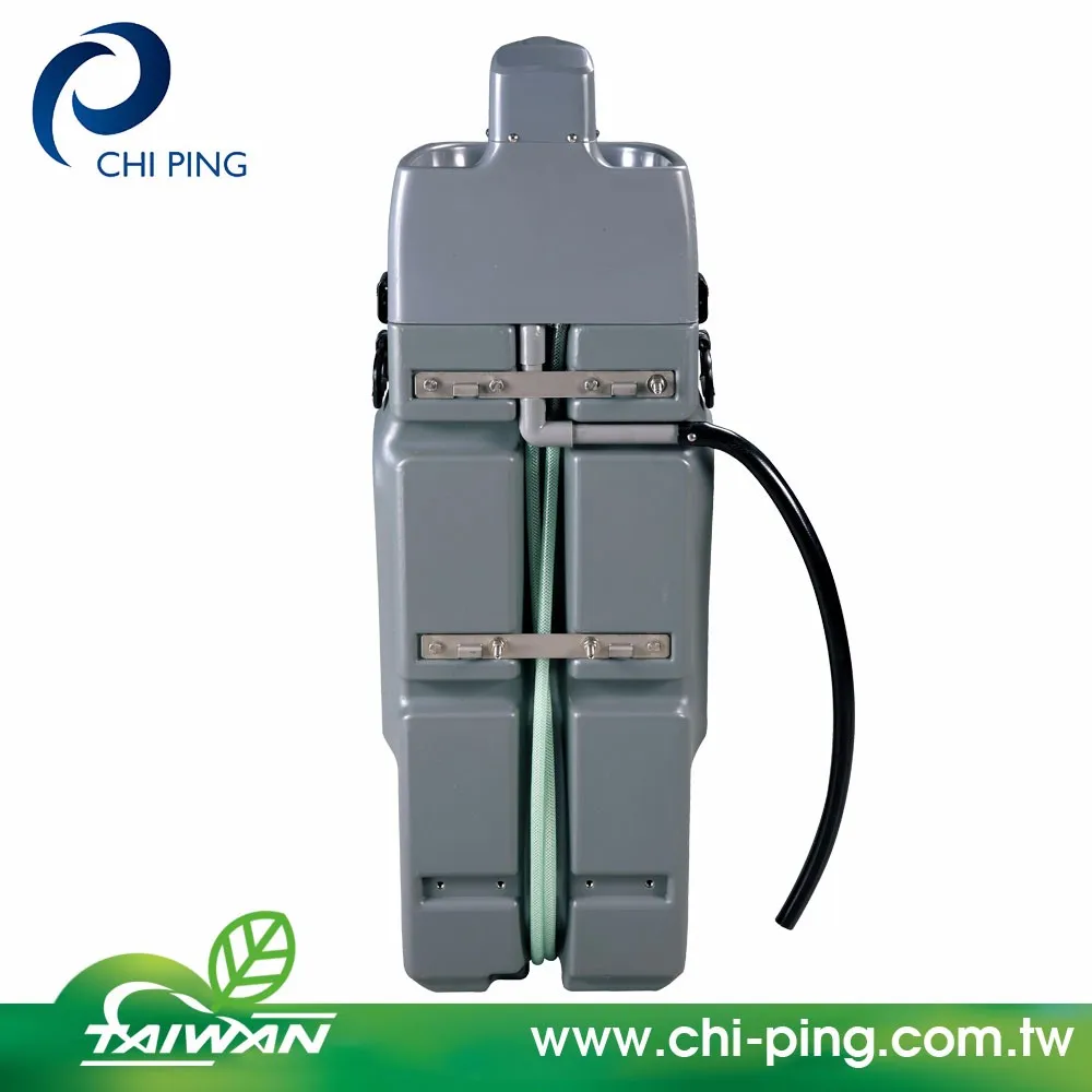 WS-899, back view with pipe, hand wash sink, mobility, plastic, HDPE