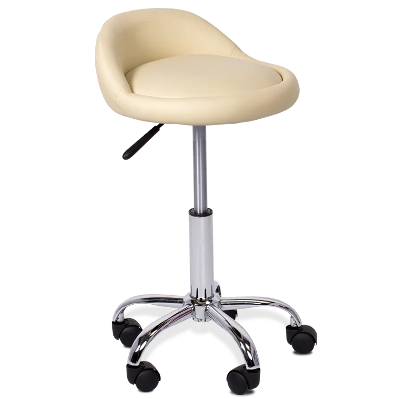 Bar kitchen office chair stool in PU with chrome legs CARMEN 3067 Black, Cream, White colors