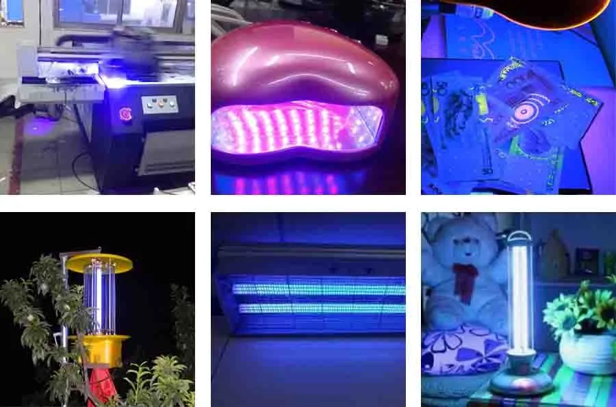 led factory custom 60deg Glass lens 3939 size SMD Epileds 56mil chip 5W UV 365NM 370NM LED diode