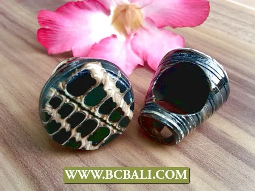 Органические перстни с ракушками Бали