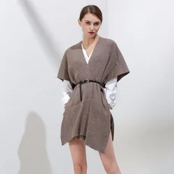 Fashion Custom Made Spring Wool Almond Adult Blanket Scarf Cardigan Pashmina Scarves Shawl for Women Lady Girl Knit Wrap Pocho