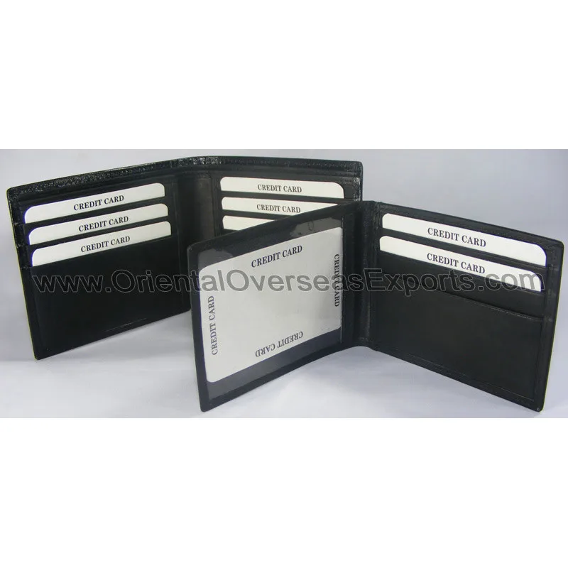 Custom Quilted Real Leather Wallet Made from Shiny Cow Leather Unisex GENUINE Leather RFID Credit Card Wallet