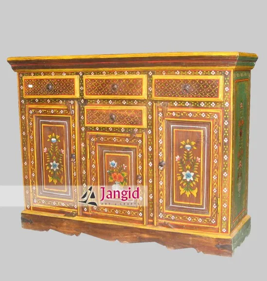 hand painted buffet living room furniture india