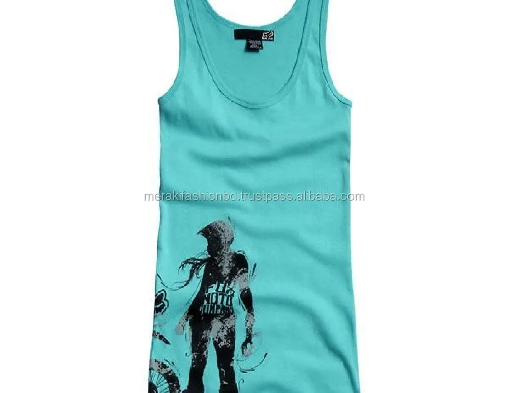 Rib fabric plain white men tank top for summer