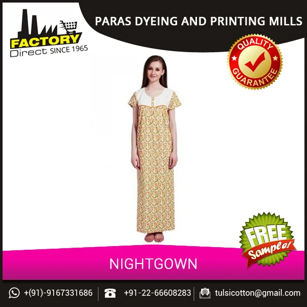 
Cotton Fashion Indian Printed Night Gown / Nighties for Ladies 