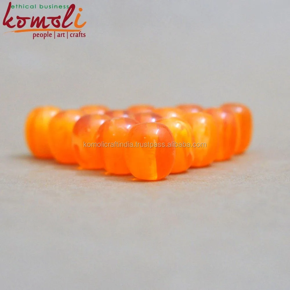 Plain Round Smoky Handmade Chunky Resin Acrylic Beads