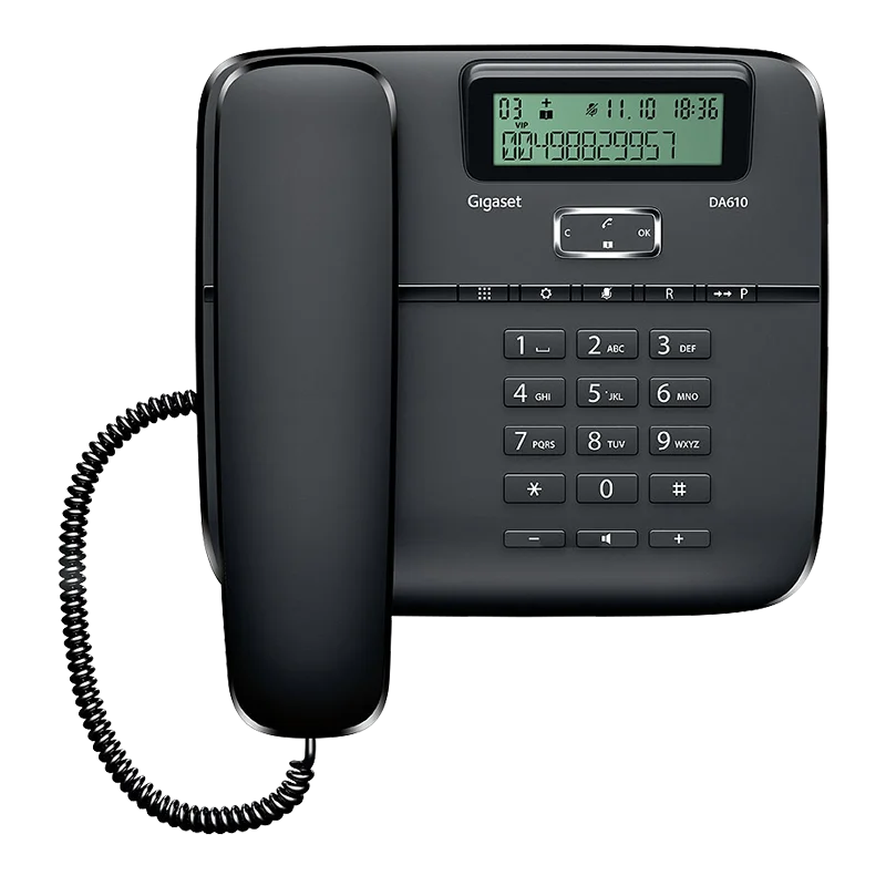 Corded phone with LED message indicator and 50 adress book entries GIGASET DA610