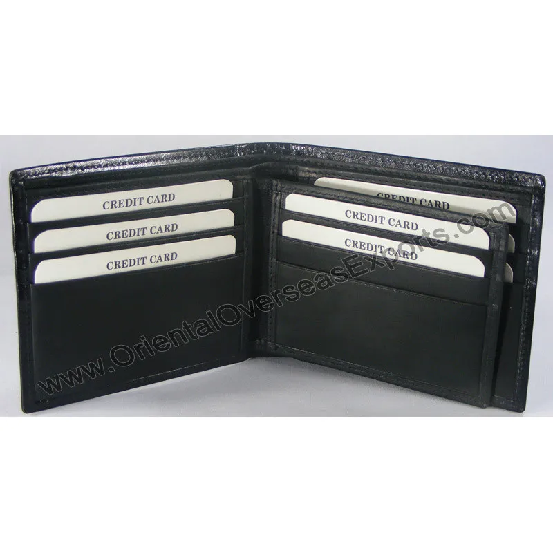 Custom Quilted Real Leather Wallet Made from Shiny Cow Leather Unisex GENUINE Leather RFID Credit Card Wallet