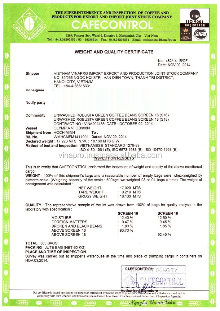 ROBUSTA COFFEE BEANS, HIGH QUALITY GOOD PRICES