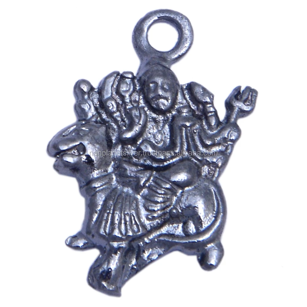 
Indian Hindu Goddess Silver Charm Pendant 