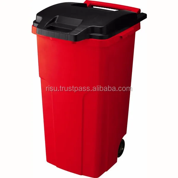 Easy to use and High quality garbage container with wheels trash can for house use , small lot order available