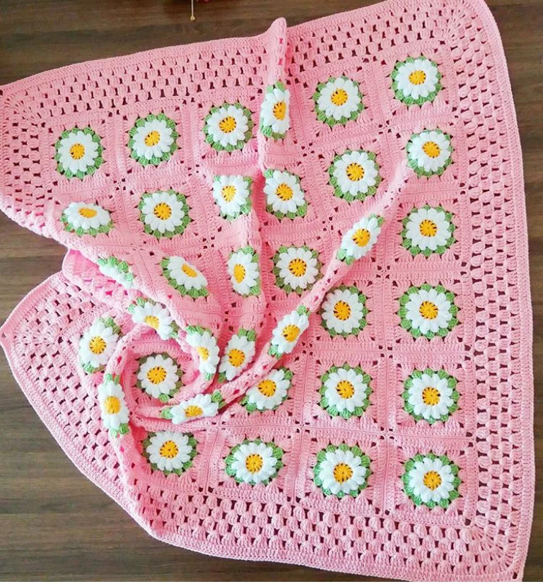 
Crochet Handmade Baby Blanket with matching Pillow 