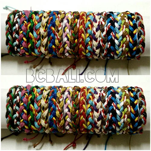 leather string hemp bracelet mix color free shipping wholesale