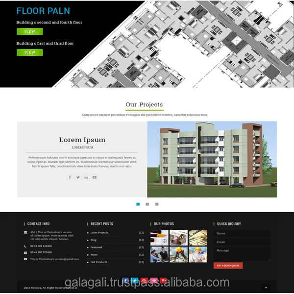 Real Estate and Property B2C Website design and Development with Domain Registration