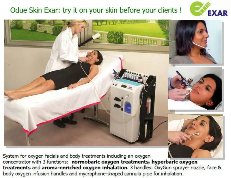 Hyperbaric oxygen infusion system made in Italy for Anti aging devices Natural cosmetic kit
