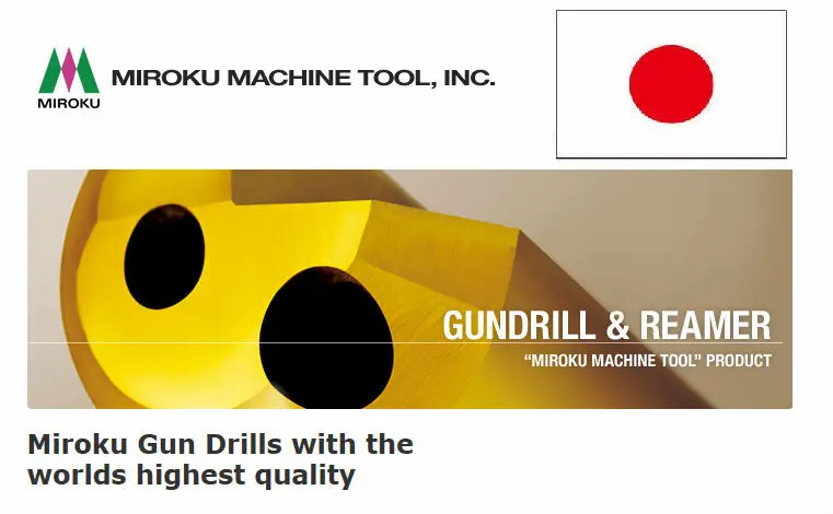 High Efficiency and High Precision GUNDRILL with high speed cutting made in Japan