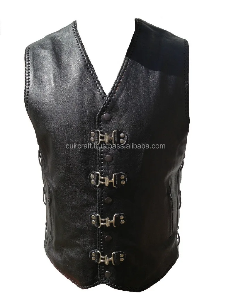 motorcycle leather vest