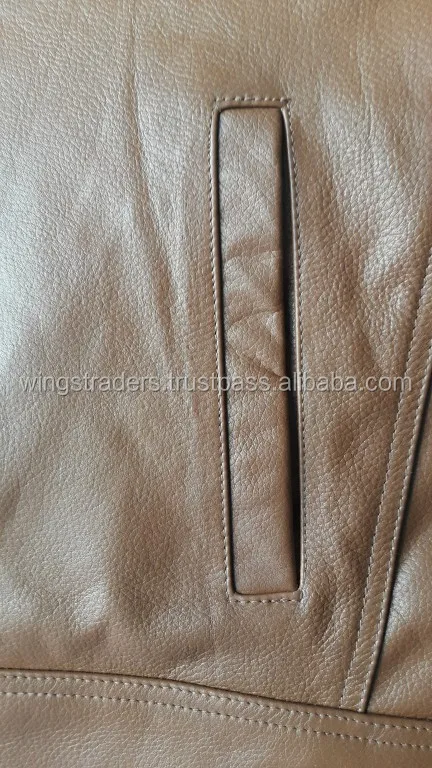 camel color sheep leather jacket for Men