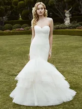 2016 Latest Organza Mermaid Wedding Dress Sweetheart Backless Pleats Simple Cheap Vestido de novia Custom Wedding Gown YX155