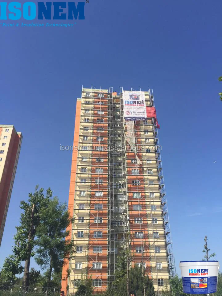 ISONEM THERMAL PAINT (Thermal Insulation, Heat Insulation Paint for Exterior and Interior Wall) - 10 LITERS SIZE