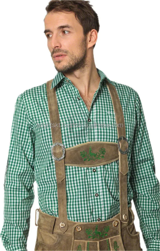 Top Quality Lederhosen For Men Oktoberfest Lederhosen Split Cow Leather For Bavarian Festival (bavarian lederhosen)
